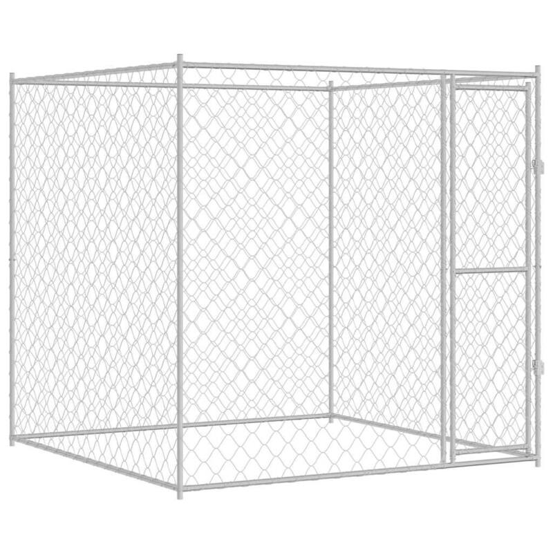 vidaXL Dog Cage 78.7" x 78.7" x 78.7" Steel
