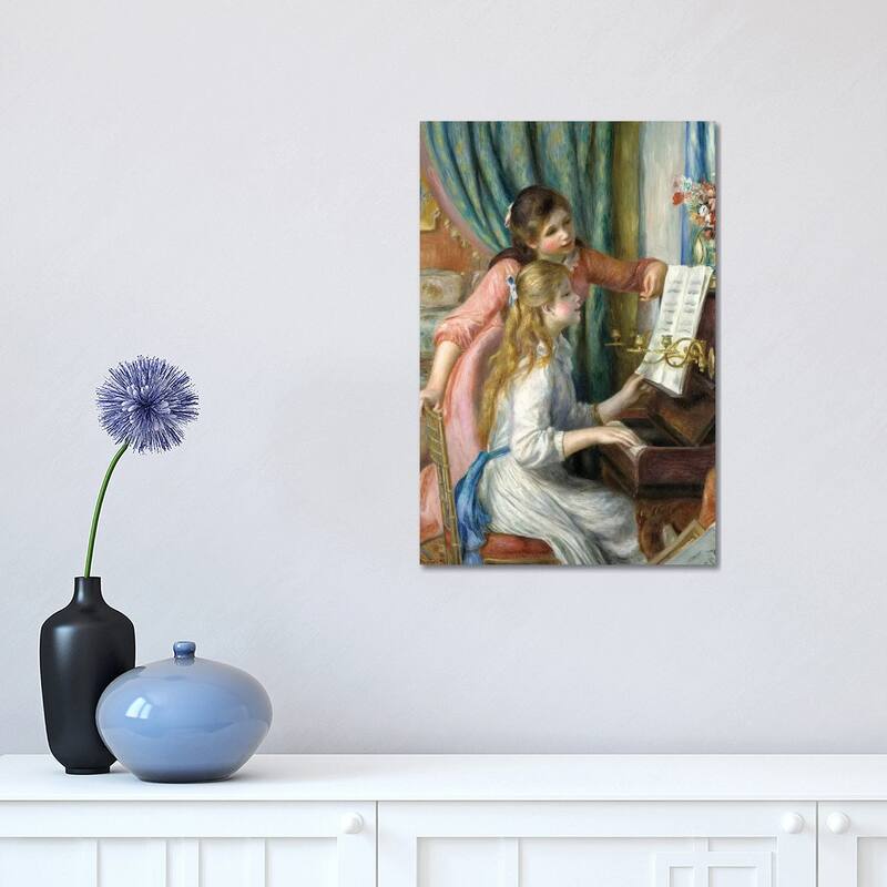iCanvas "Two Young Girls At The Piano, 1892" by Pierre-Auguste Renoir Canvas Print - 18x12x1.5