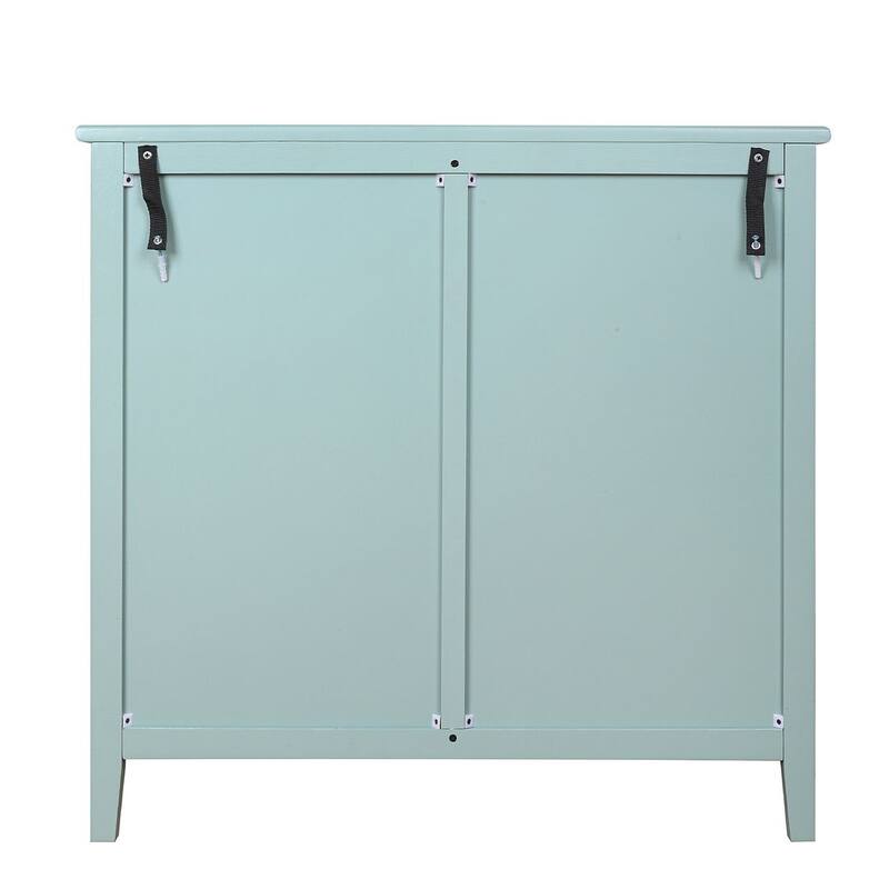 Woven Rattan Wicker Doors Accent Cabinet Sideboard
