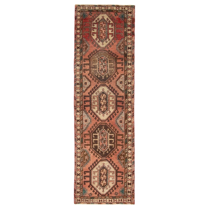 ECARPETGALLERY Hand-knotted Konya Anatolian Copper Wool Rug - 2'10 x 9'3 - Copper - 2'10 x 9'3