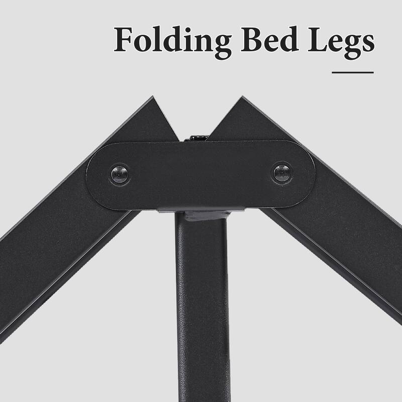 VECELO Platform Bed Frame with Wooden Headboard Heavy Duty Steel Slats Support No Box Spring Needed