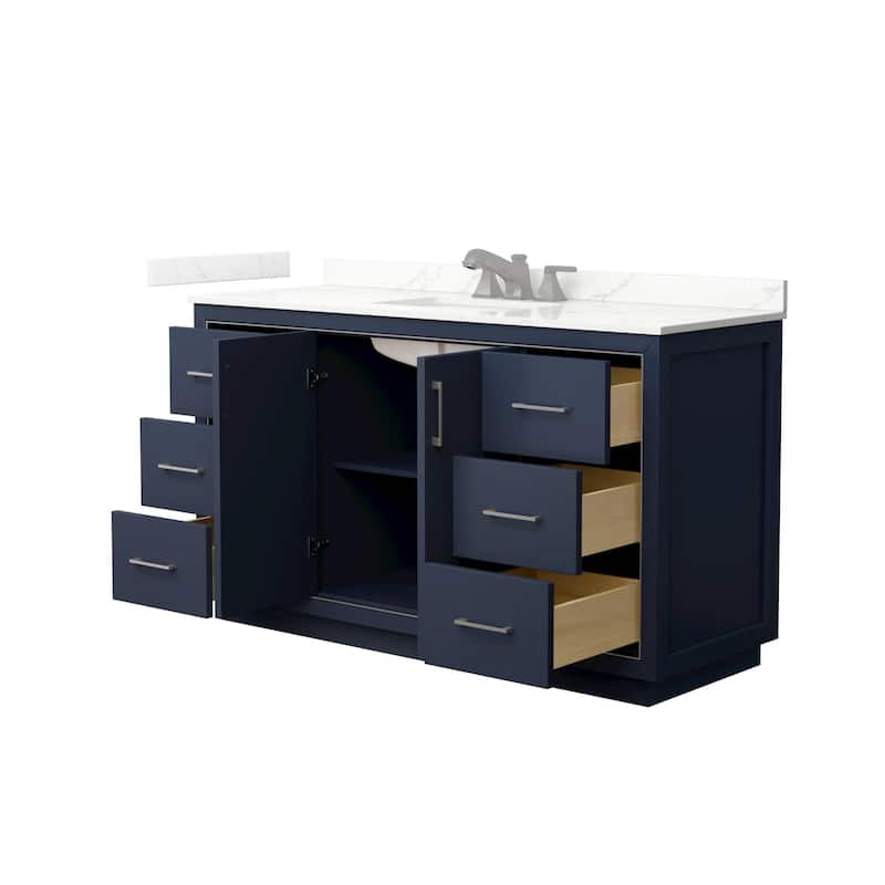 Wyndham Collection WCF111160S-QTZ-US3MXX Icon 60" Free Standing Single