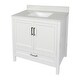 preview thumbnail 134 of 146, Nevado 37" Bathroom Vanity with Cultured Marble Vanity Top Sink in White with White Basin