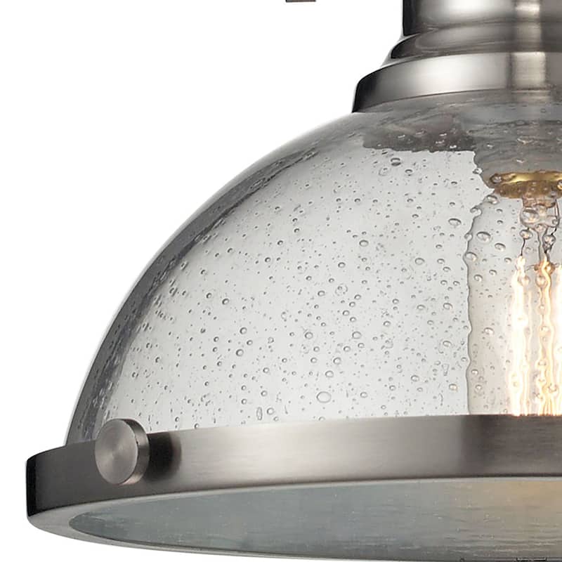 Elk Home Chadwick Satin Nickel With Clear Seeded Glass 1 Light Pendant