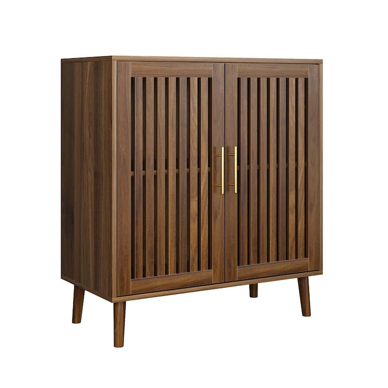 Walnut 31.5" W Sideboard Buffet Cabinet with Storage