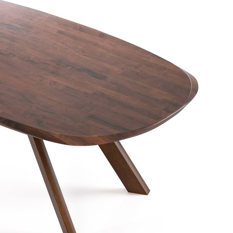 Furniture of America Abigail VI Mid-Century Modern 5-Piece Walnut Solid Wood Dining Set