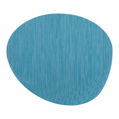 Placemats Set of 6 PVC Oval Placemats for Kitchen Dining Table Decor - 18*12.5Inch