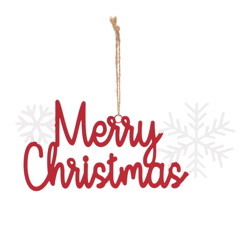 Metal Holiday Sentiment Ornament (Set of 12)