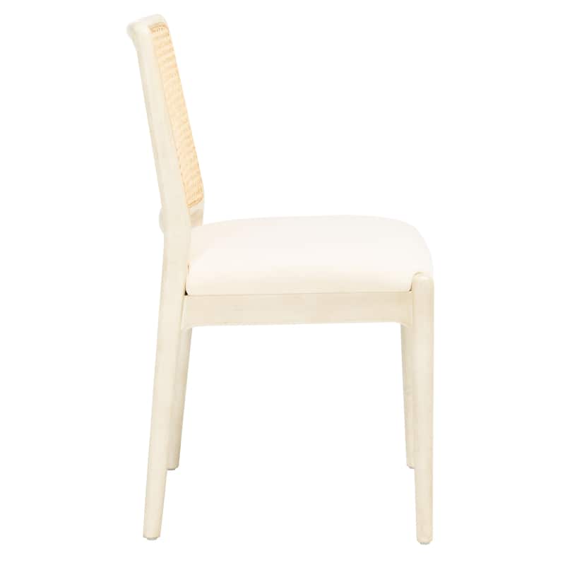 SAFAVIEH Reinhardt Rattan Cushion Dining Chair (Set of 2) - 19" W x 17.5" L x 32" H