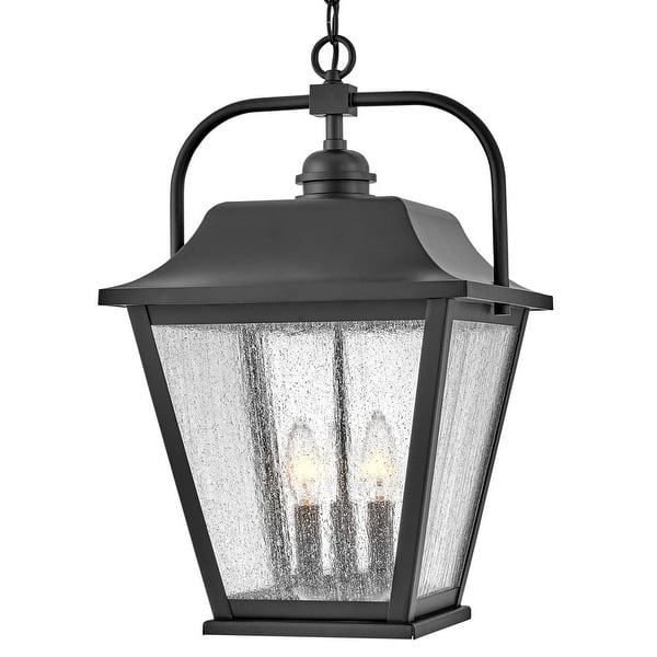 slide 2 of 2, Hinkley Lighting 10012 Kingston 3 Light 12" Wide Taper Candle Pendant Black