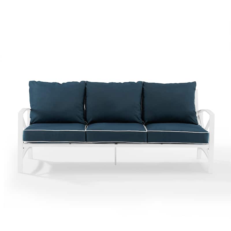 Kaplan Outdoor Metal Sofa - 79"W x 30.5"D x 32"H