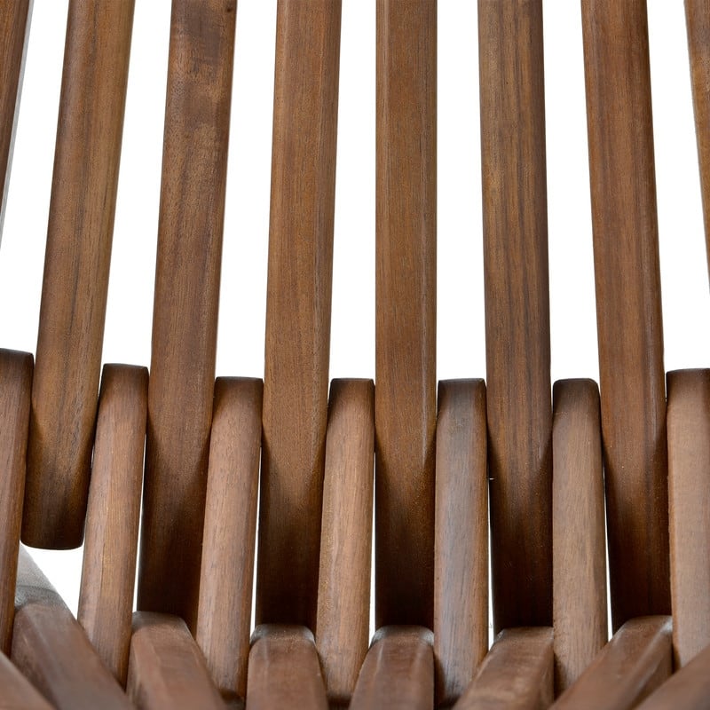 No Assembly Folding Acacia Wood Chair - Stylish Indoor Outdoor Relaxing Chair