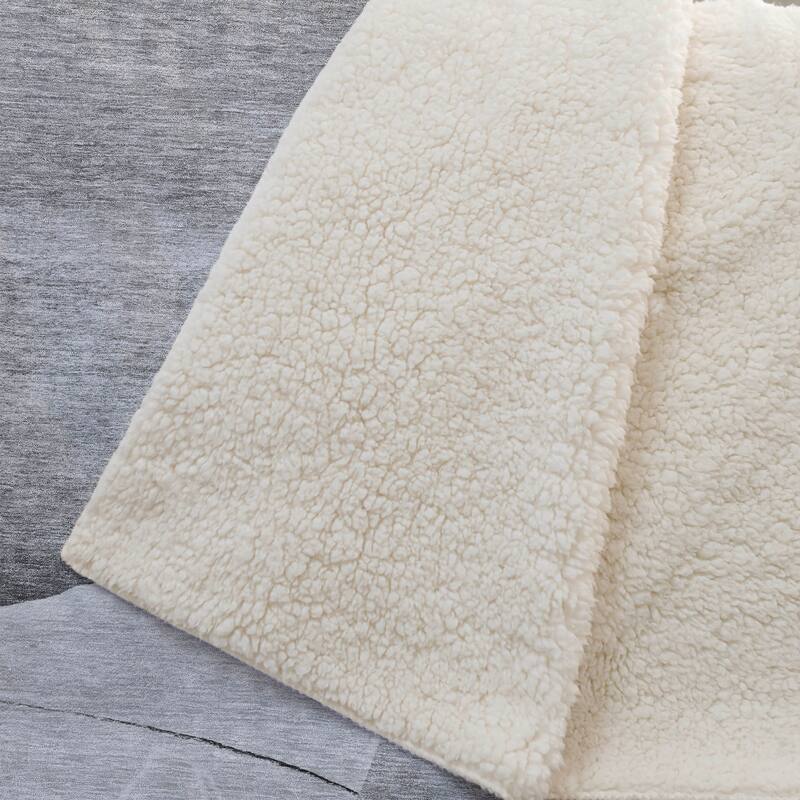 Premium Machine Washable Abstract Floral Sherpa Throw Blanket