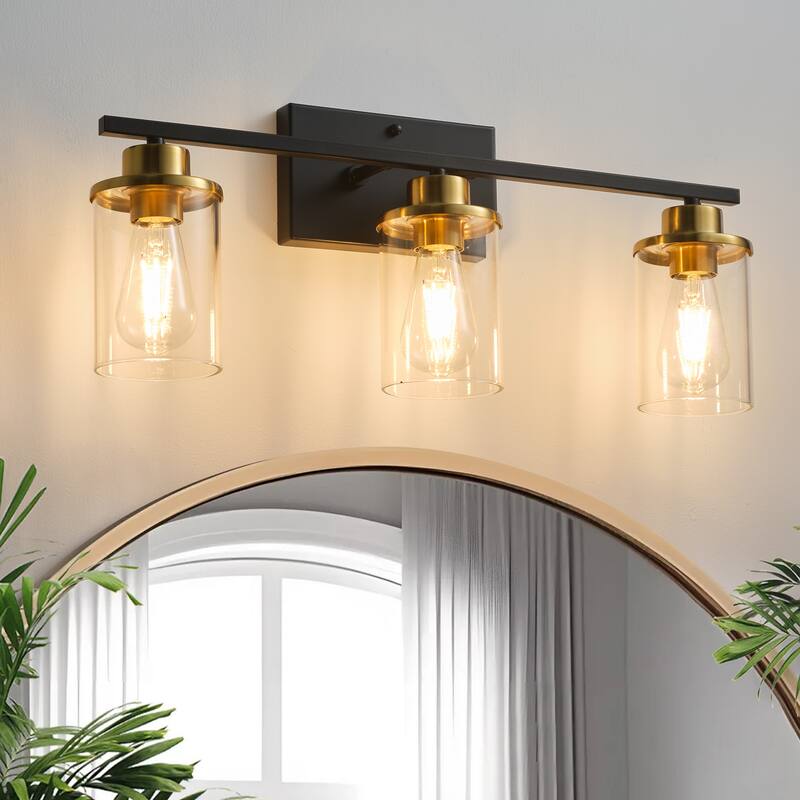 Starsky 23in 3-Lights Dimmable Bathroom Vanity Light Modern Wall Sconce Lighting with Glass Shade