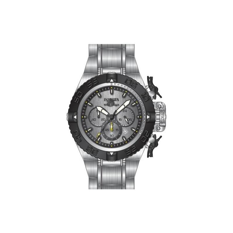 Invicta Men's 48201 Subaqua Quartz Chronograph Silver, Black Dial Watch - Silver/Black