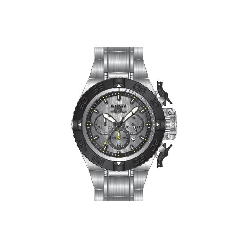 Invicta Men's 48201 Subaqua Quartz Chronograph Silver, Black Dial Watch - Silver/Black