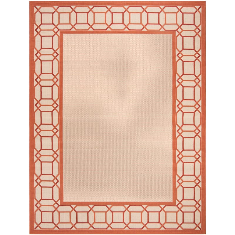 Martha Stewart by SAFAVIEH Facet Border Indoor/ Outdoor Waterproof Rug