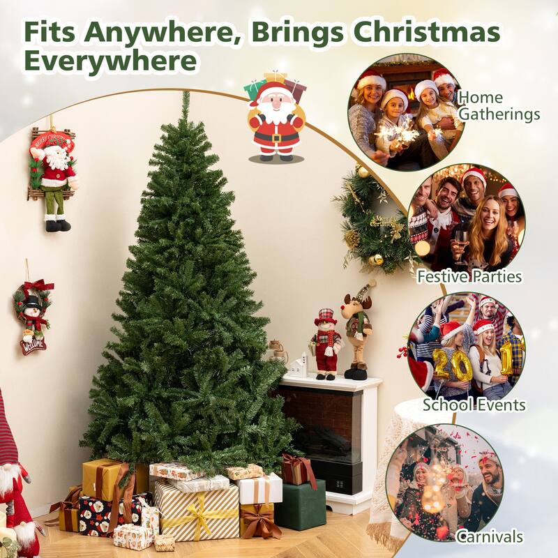 Costway 6/7/8 FT Artificial Christmas Tree with 1528/1098/680 Branch - See Details