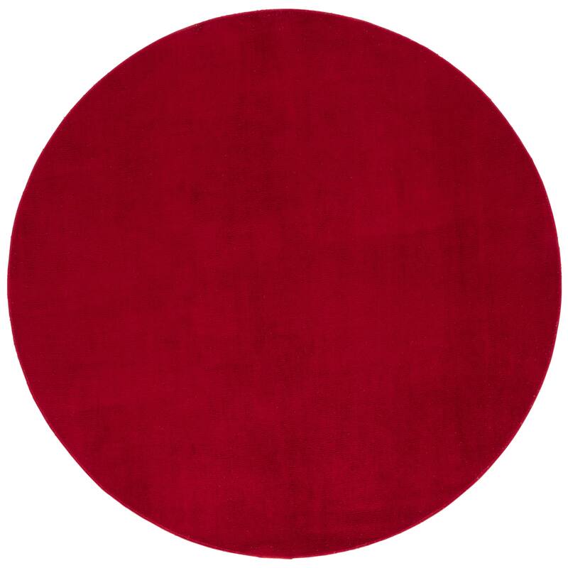 SAFAVIEH Loft Saundra Contemporary Machine Washable Rug - 6' Round - Red