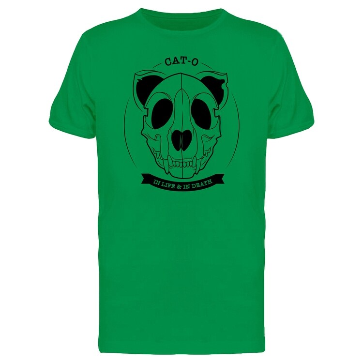 Shop Cool Black And White Cat Skull Men S T Shirt On Sale Free