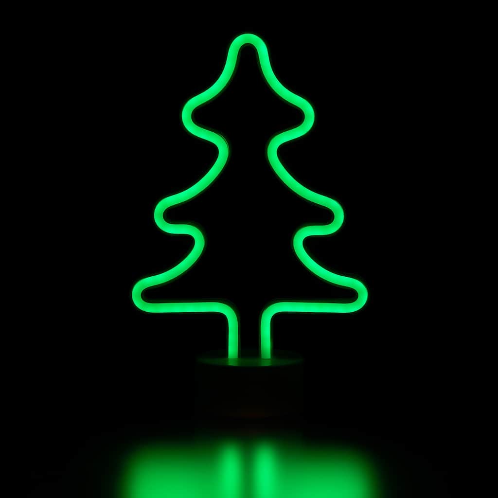 LED Christmas Tree Neon Table Light - 11" - Green
