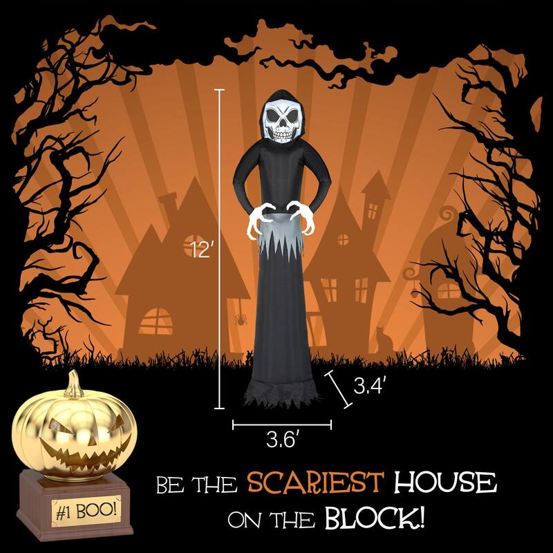 Haunted Hill Farm 12-Ft. Inflatable Ghost with Lights