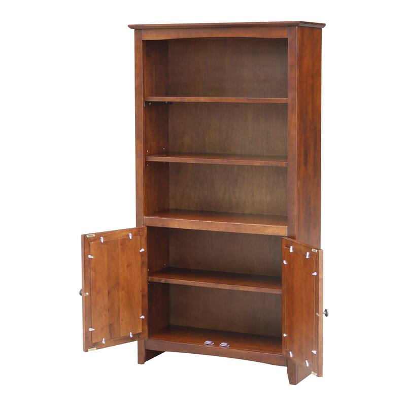 Solid Wood 60" Shaker Bookcase