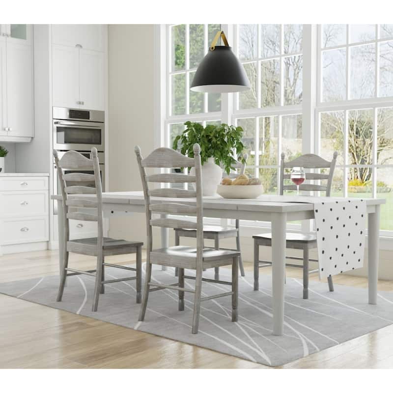 Ladder Back Solid Dining Chair - 42" - Driftwood Brown