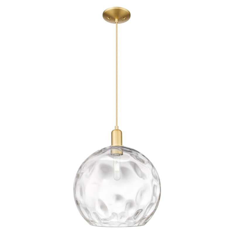 Innovations Lighting Endless Possibilities Arcadia - Athens Water Glass - 1 Light 13" Cord Hung Mini Pendant - Satin Gold
