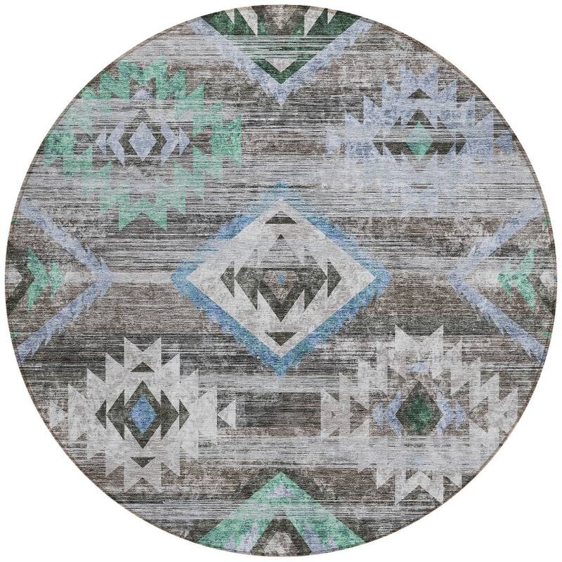 HomeRoots Southwestern Transitional Rectangle Outdoor Rug