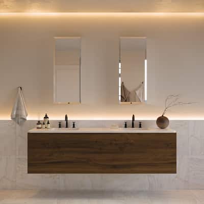 Fresca FMC8016-BE Senza 15" x 36" Frameless Single Door Medicine