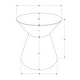 preview thumbnail 3 of 17, 20"L Metal Drum Accent Table with Hammered Design, Contemporary Side, End, and Nightstand Table for Living Room and Bedroom