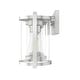preview thumbnail 5 of 10, Hunter Astwood Bathroom Vanity Light, Clear Cylinder Glass, Damp Rated, Caged - Contemporary, Transitional, Art-Deco