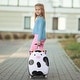 preview thumbnail 4 of 17, 16 Inch Kids Rolling Luggage with 2 Flashing Wheels and Telescoping Handle - 13" x 9" x 18" (L x W x H) Black-White