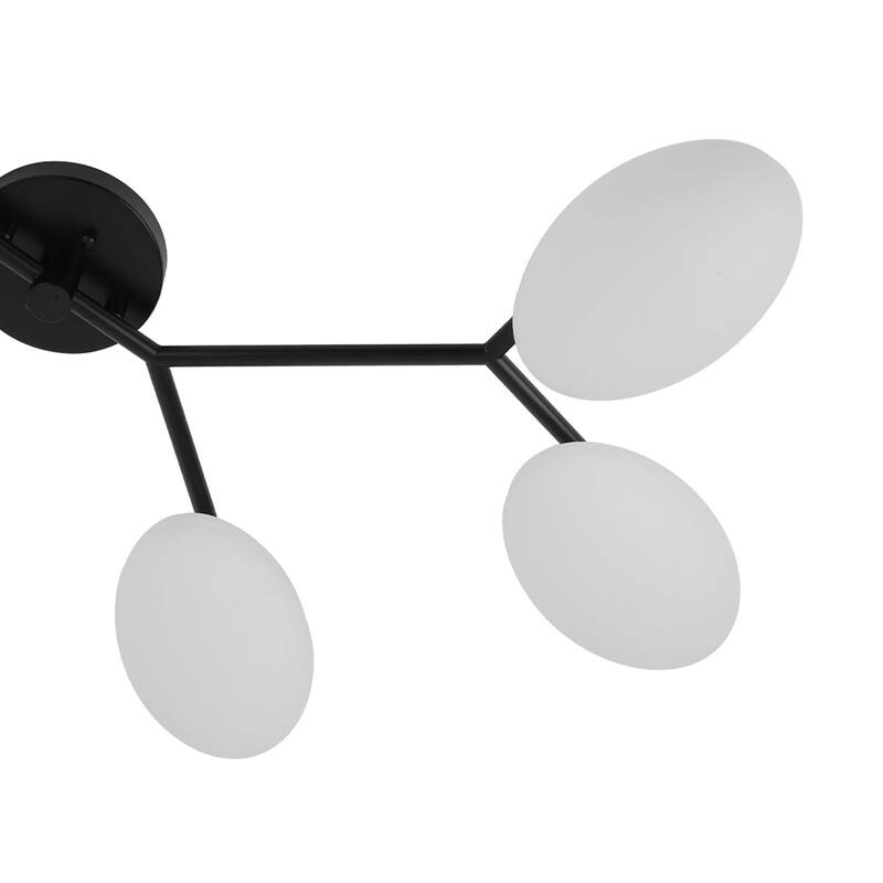 Modern 6-Light Opal Glass Globe Branch Sputnik Ceiling Light