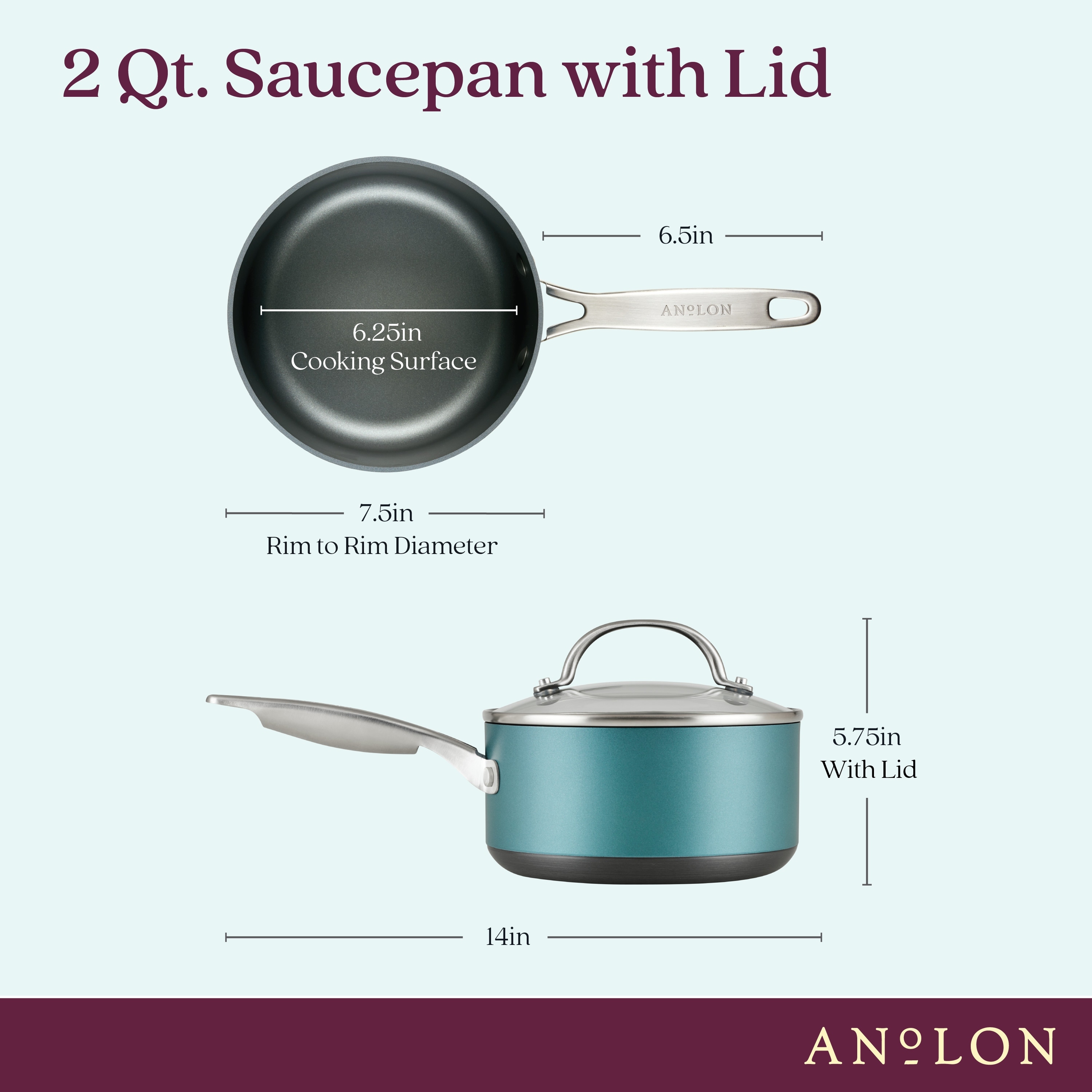Anolon Hard-Anodized 6.25 Nonstick Mini Skillet Frying Pan, Dark Gray