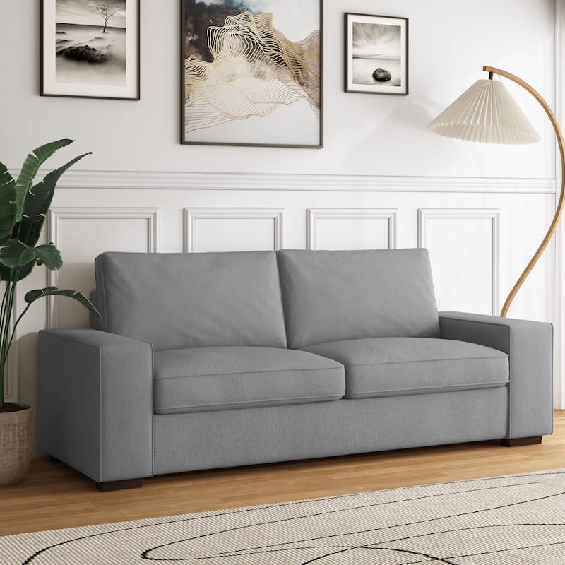 80.1" Wide Linen Corduroy Loveseat Living Room Sofa Couch