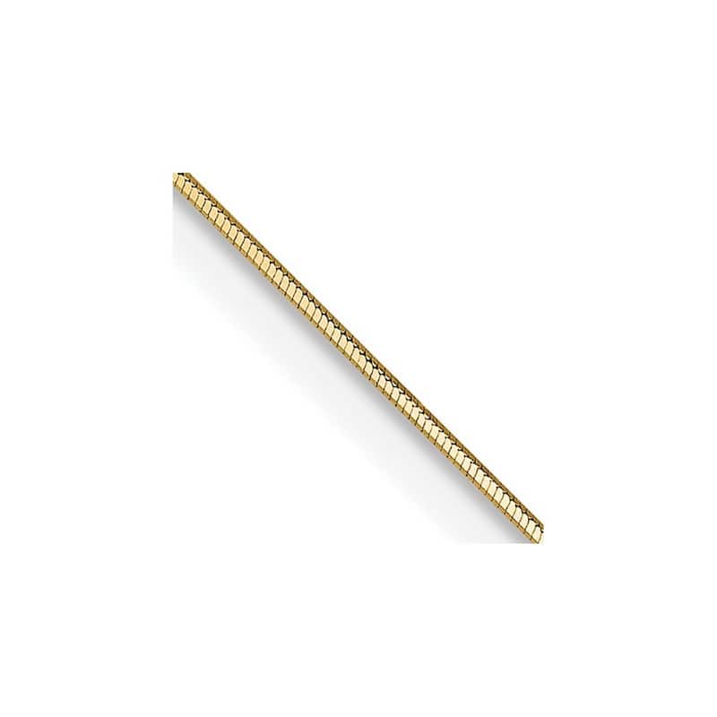 Curata 14k Solid Gold .70mm Octagonal Snake Chain Necklace (Lobster)