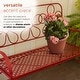 preview thumbnail 6 of 20, Alpine Corporation Daisy Metal Garden Bench, White