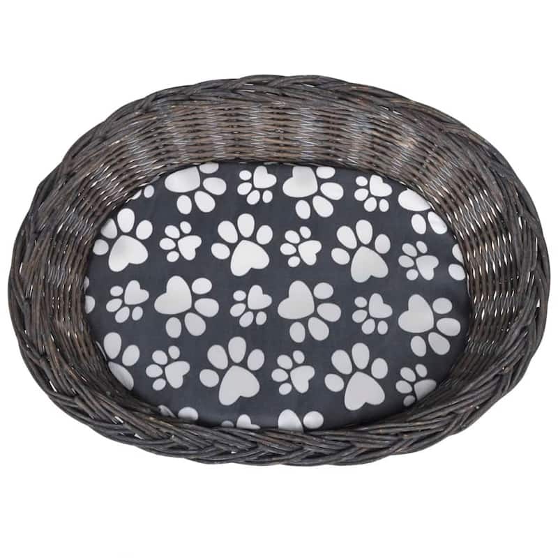 vidaXL Willow Cat Tree Pet House/Bed/Scratching Post with Cushion - 17.3" x 13" x 13.4"