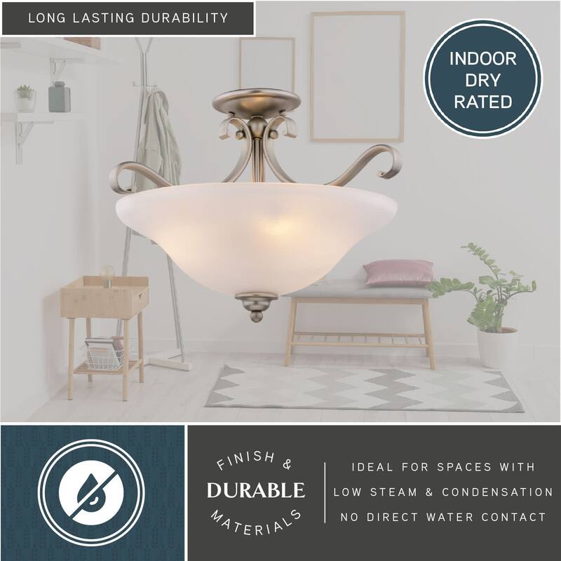 Vaxcel Lighting C0310 3 Light 17" Wide Flush Mount Bowl Ceiling
