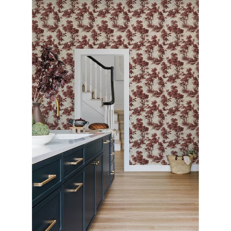 Chris Loves Julia x A-Street Prints Sainsbury Ruby Forest Wallpaper
