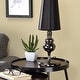 preview thumbnail 2 of 2, Leestra Modern Matte Black 20-inch Steel 2-Piece Nesting Tables Set by Furniture of America