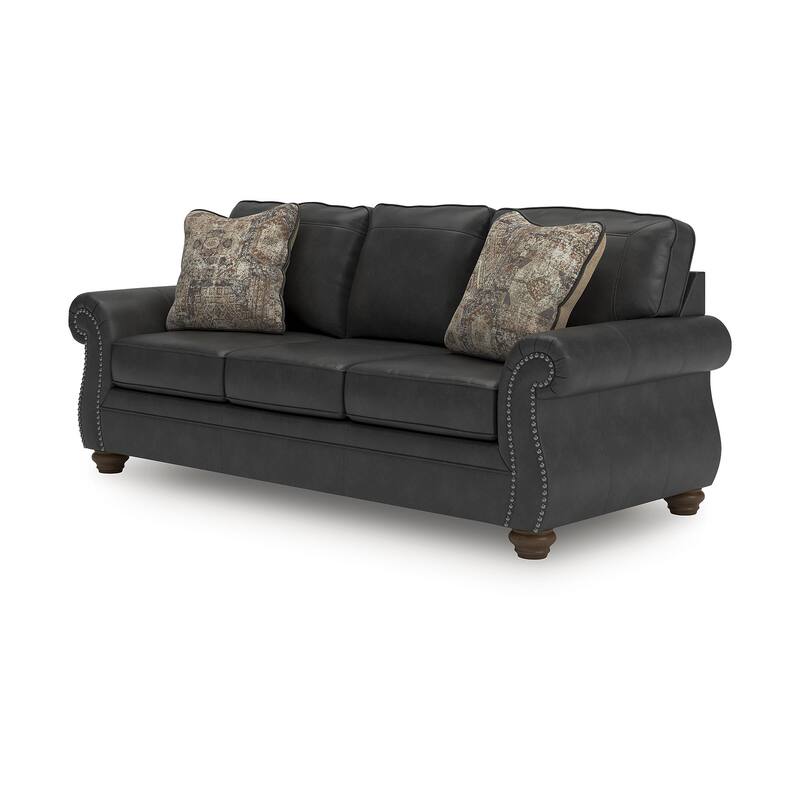 Signature Design by Ashley Shadsburne Black Sofa - 92"W x 38"D x 39"H