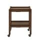 preview thumbnail 23 of 27, Dolores Wood Finish Folding Bar Cart with Two Detachable Trays by iNSPIRE Q Modern