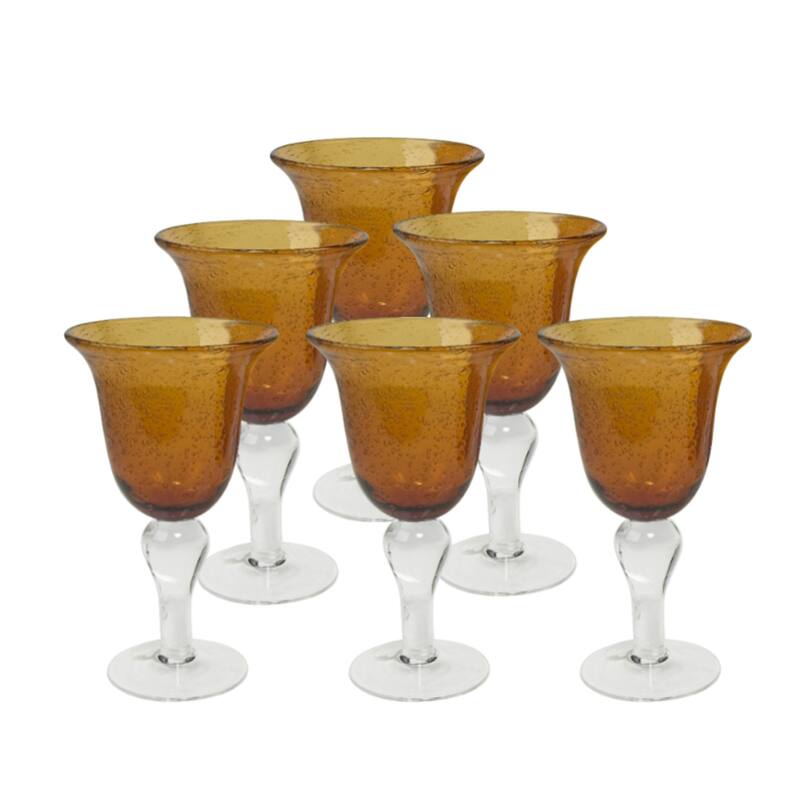 Artland Amber 14 Ounce Iris Goblet Set - 14 oz