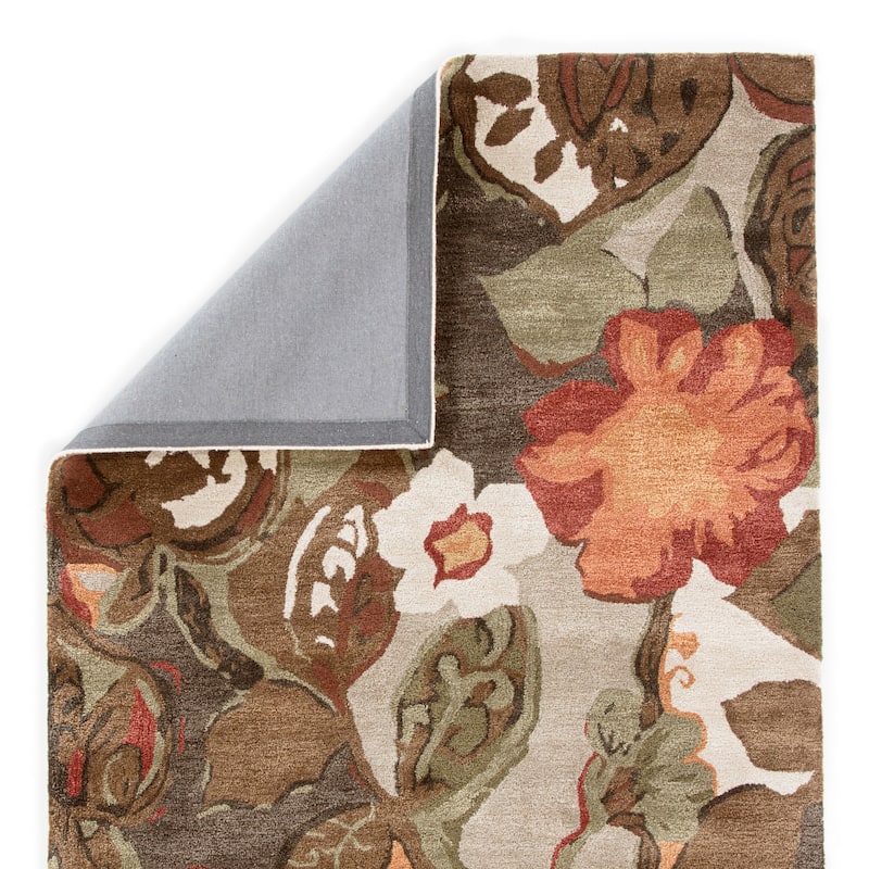 Petal Pusher Handmade Floral Area Rug