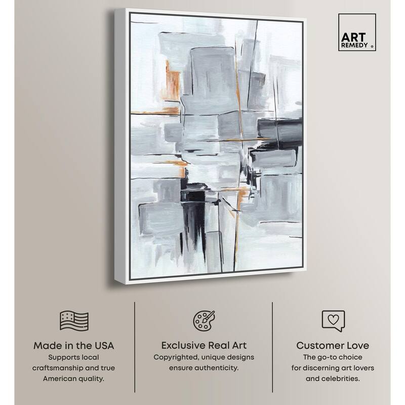 Elegant Grey Shades I Canvas by Art Remedy