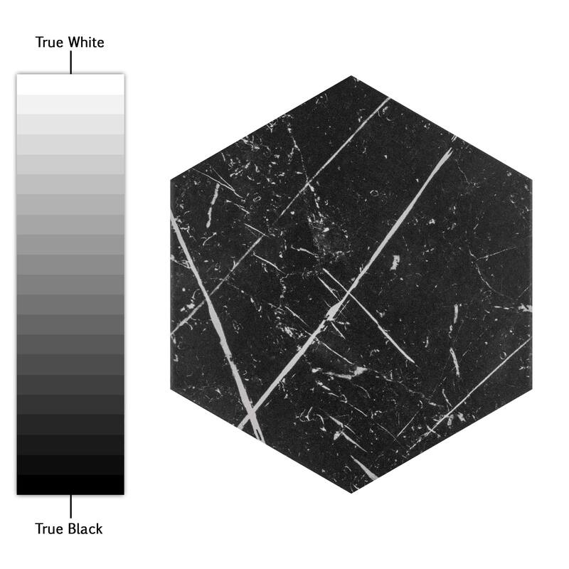 Merola Tile Timeless Marquina Hex 8-5/8" x 9-7/8" Porcelain Floor and Wall Tile