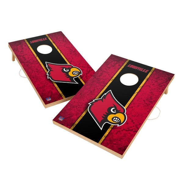 slide 2 of 5, Vintage Louisville Cardinals Regulation 2x4 Cornhole Set